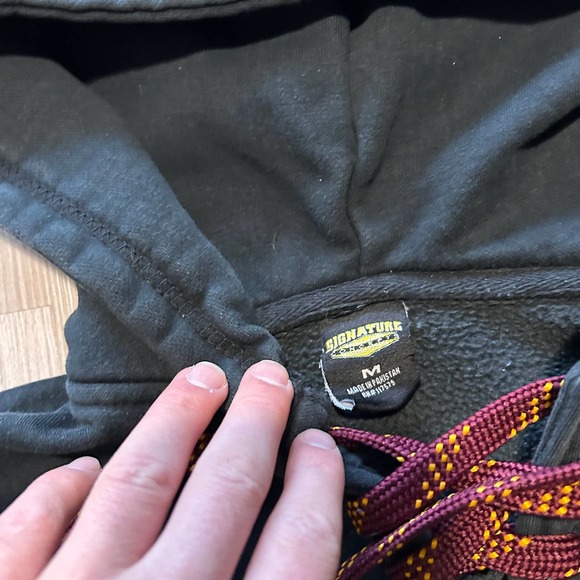 Men's Minnesota Golden Gophers Hockey Black Hoodie Pullover Sweatshirt Sz Medium - Picture 3 of 4